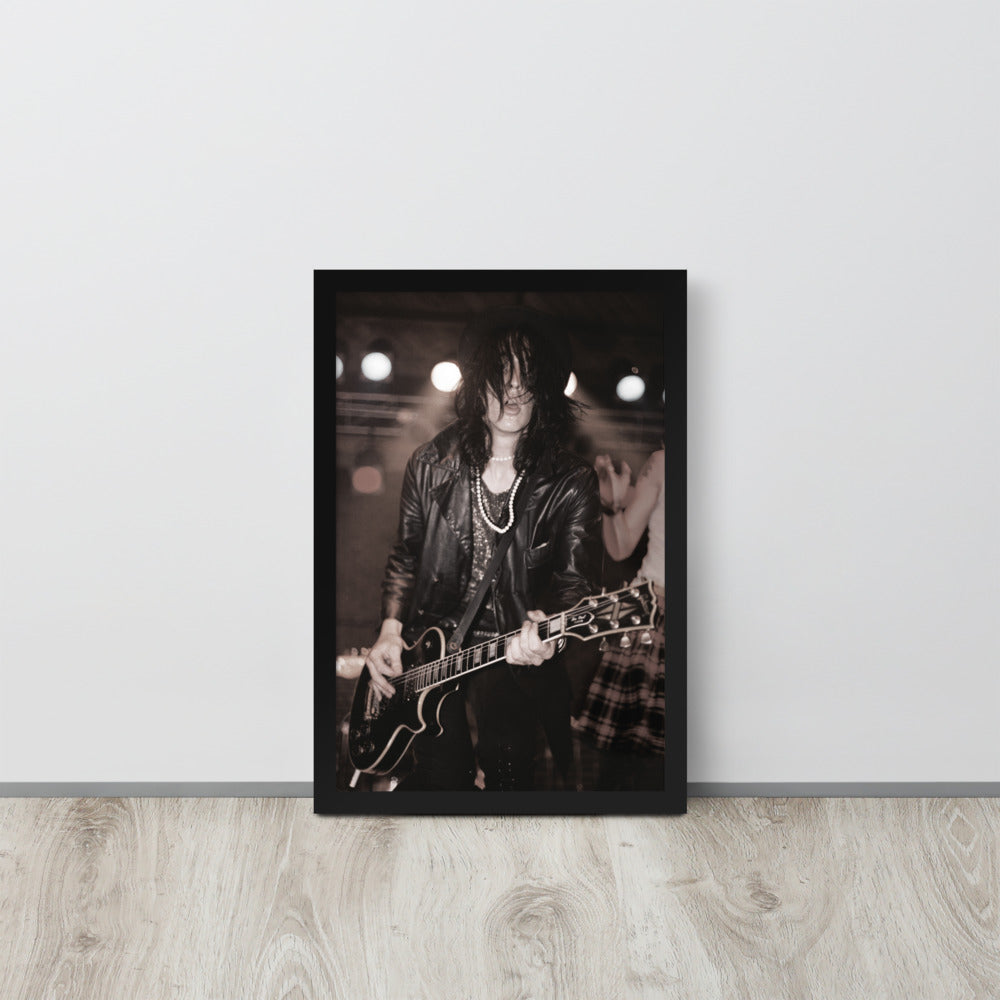 Framed Print: Izzy Stradlin playing with GNR on June 6th, 1985 at