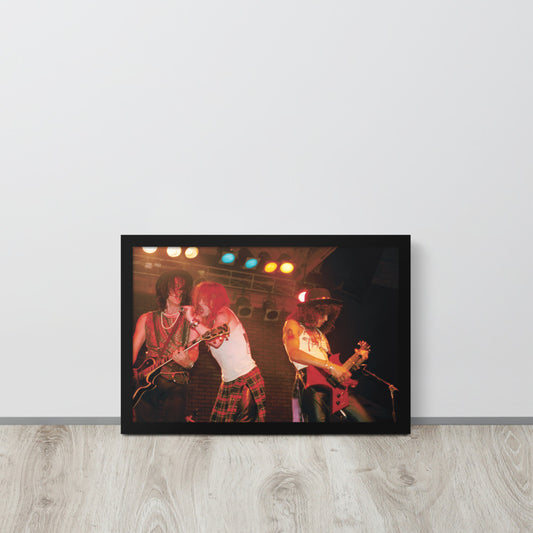 Framed Print: Izzy, Axl & Slash at the Troubadour June 6th, 1985