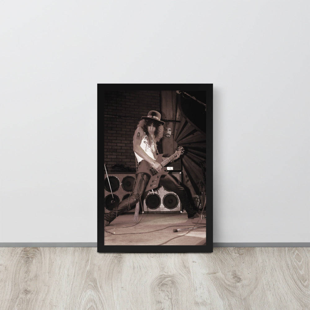 Framed Print: Slash at the Troubadour June 6th, 1985