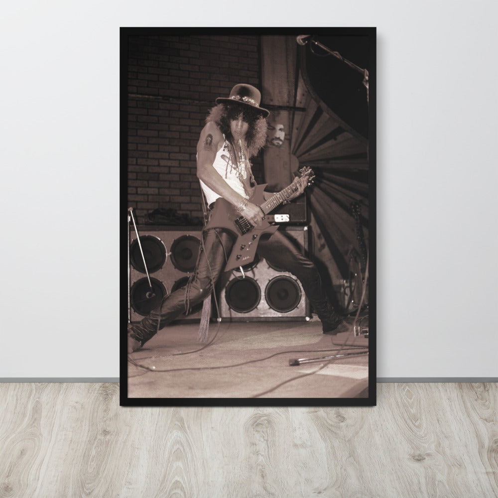 Framed Print: Slash at the Troubadour June 6th, 1985